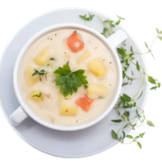 Speisekarte Kartoffelsuppe